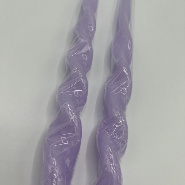 Candle rose swirl kaarsen - paars/lila - Afbeelding 2