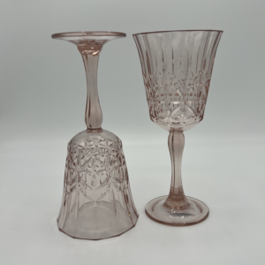 Wijnglas – Roze kristal look