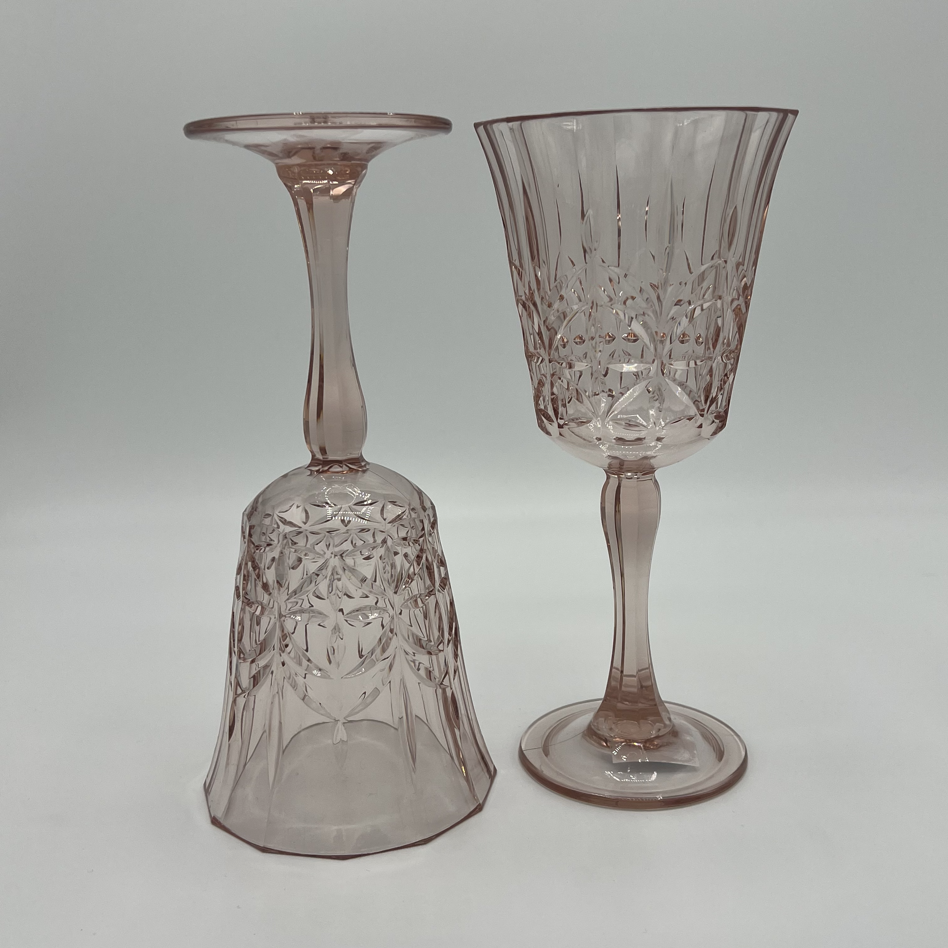 Wijnglas – Roze kristal look