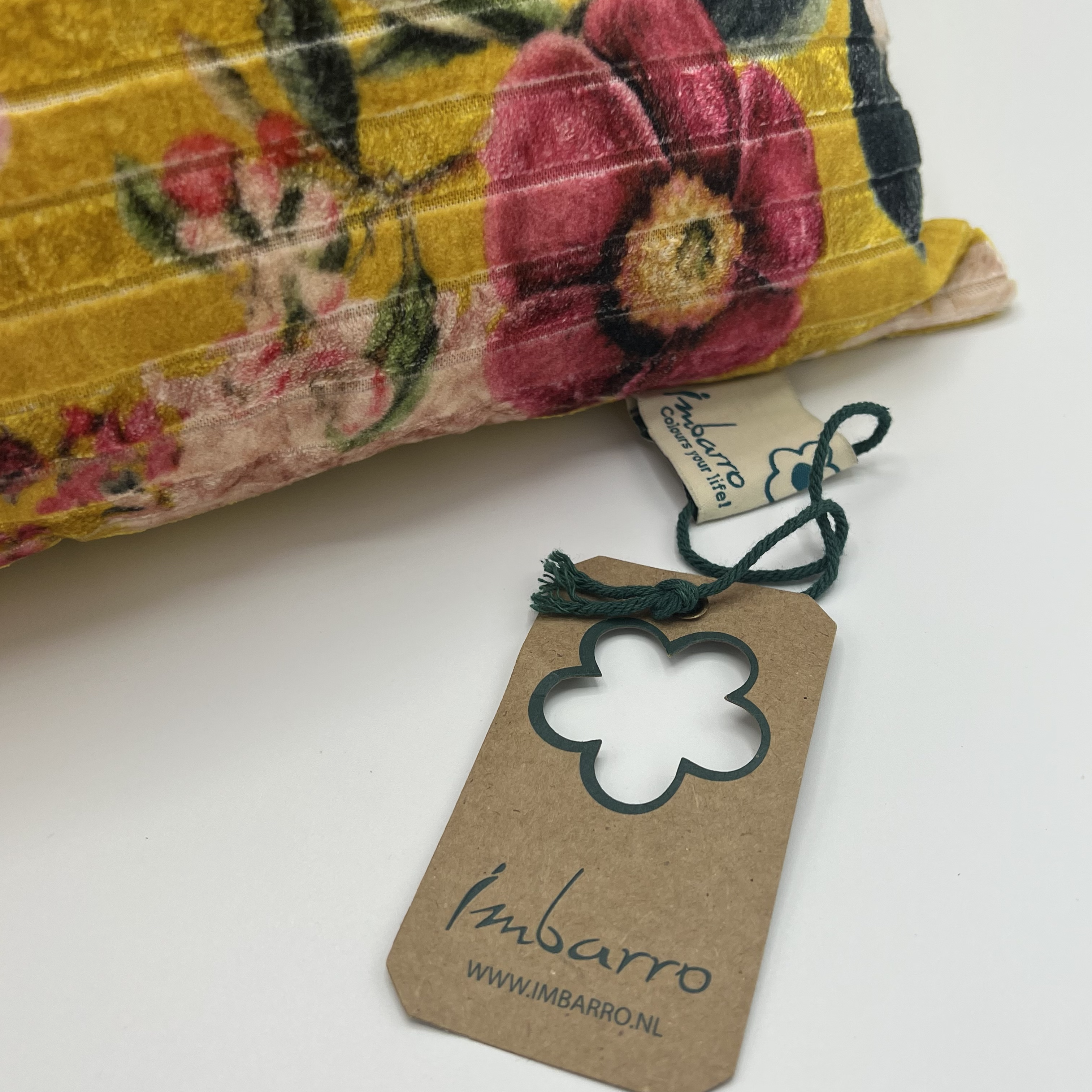 Geel kussen met bloemen - Afbeelding 5